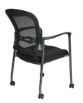Office Star Visitors Chair with Arms and Breathable Mesh ProGrid Back