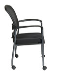 Office Star Visitors Chair with Arms and Breathable Mesh ProGrid Back