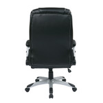 Office Star Executive Eco Leather Chair with Adjustable Padded Flip Arms