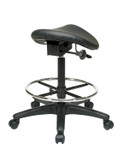 Office Star Backless Stool with Saddle Seat