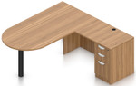 Offices To Go Layout SL-24, 72" x 71" D-Island with Return