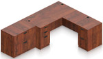 Offices To Go Layout SL-27, Desk & Return with Lateral File