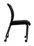 Offices To Go - Mesh back guest chair. Armless. Mesh fabric back and seat. 4-legged.
