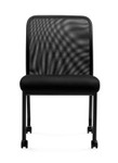 Offices To Go - Mesh back guest chair. Armless. Mesh fabric back and seat. 4-legged.