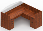 Offices To Go Layout SL-13, 71" x 77" L-Shape Reception Desk