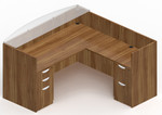 Offices To Go Layout SL-13, 71" x 77" L-Shape Reception Desk