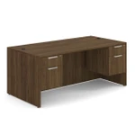 OfficeSource OS Laminate Double Hanging Pedestal Desk - DBLHDOS101