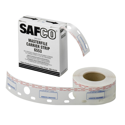 Safco 2-1/2"W Polyester Carrier Strips for MasterFile 2