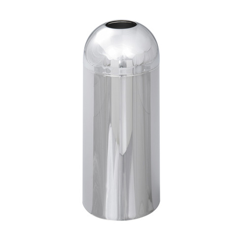 Safco Reflections By Safco® Open Top Dome Receptacle, Chrome