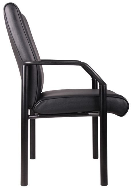 Boss Mid Back Guest Chair In Leatherplus B689