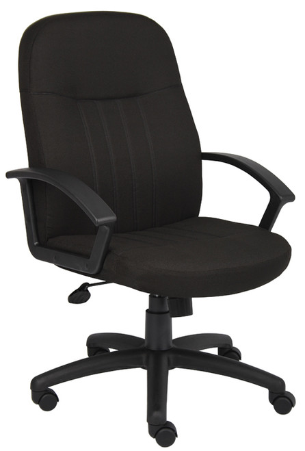 Boss Mid Back Fabric Managers Chair In Black B8306-BK