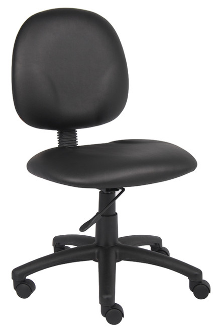 Boss Diamond Task Chair In Black Caressoft Without Arms B9090-CS