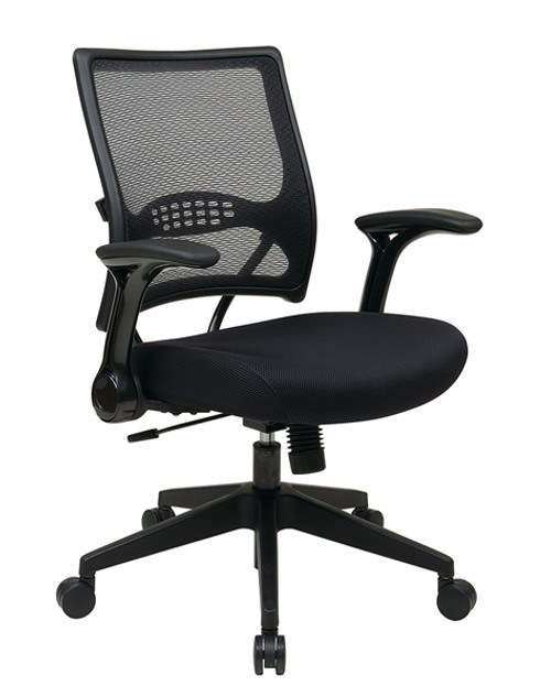 Office Star AirGridÂ Back and Mesh Seat Managers Chair with Flip Arms 67-37N1G5