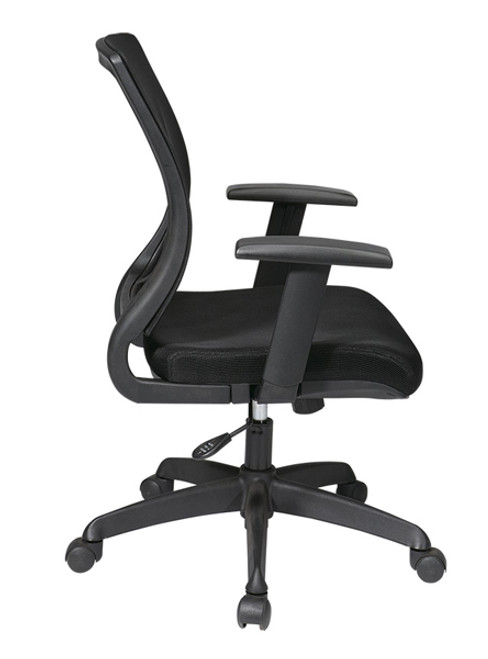 Office Star Screen Back Chair with Mesh Seat with Height Adjustable Arms Office Star Screen Back Chair with Mesh Seat with Height Adjustable Arms