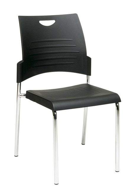 Office Star Straight Leg Stack Chair with Plastic Seat and Back (2 Per Carton) Office Star Straight Leg Stack Chair with Plastic Seat and Back (2 Per Carton)
