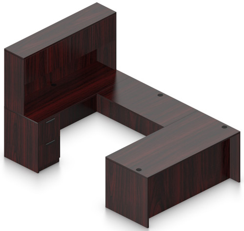 Offices To Go Layout SL-15 U-Shape Desk with Hutch