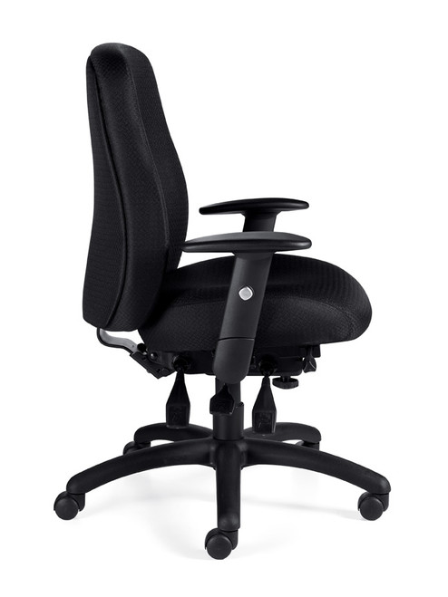 OFFICES TO GO-Multi-Function Seating-Medium back multi tilter chair with ratchet back. Height and width adjustable arms. OTG11710-QL10