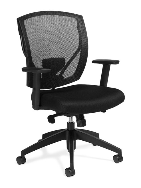 OFFICES TO GO-Mesh Seating-Mesh Synchro-Tilter Chair with height adjustable arms OTG2801-MS20