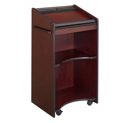 Safco Executive Mobile Lectern, Mahogany