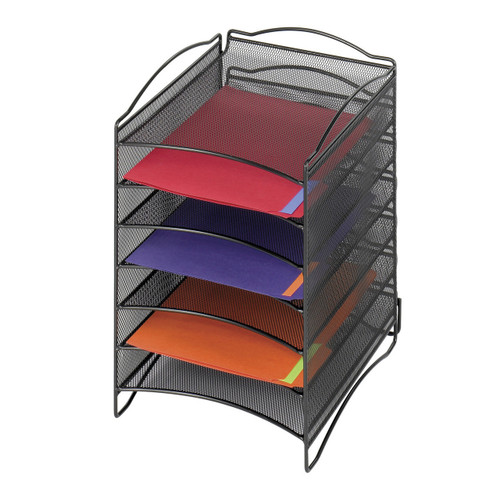 Safco Onyx 6 Compartment Mesh Literature Organizer