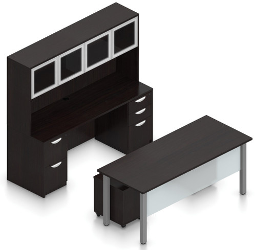 Offices To Go Layout SL-2, Desk & Credenza Set