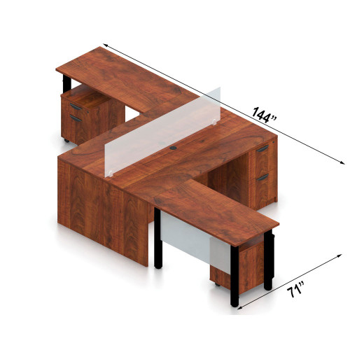 Offices To Go Layout SL-6, 71" x 144" 2-Pod Workstation Offices To Go Layout SL-6, 71" x 144" 2-Pod Workstation