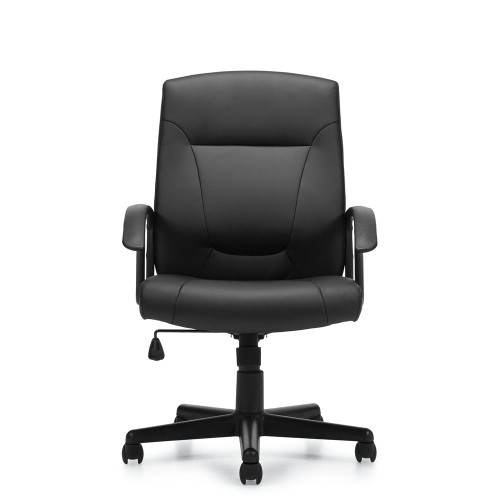 Offices To Go - Low Back Chair w/ Black luxhide upholstery