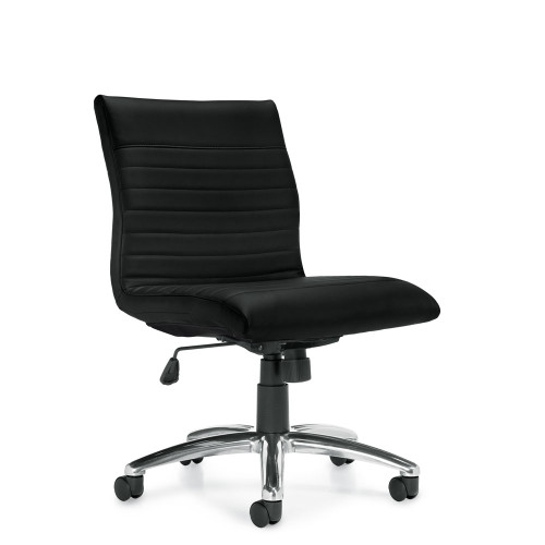 Offices To Go - Low Back Luxhide Armless Executive Chair