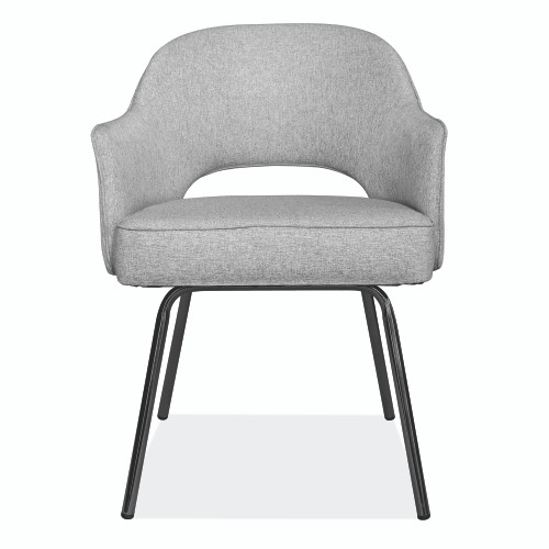 OfficeSource Kinsley Collection Modern Guest Chair with Black Metal Legs