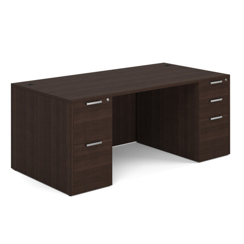 OfficeSource OS Laminate Double Full Pedestal Desk - DBLFDOS101