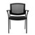 Offices To Go - Armchair with upholstered seat and mesh back in BLACK