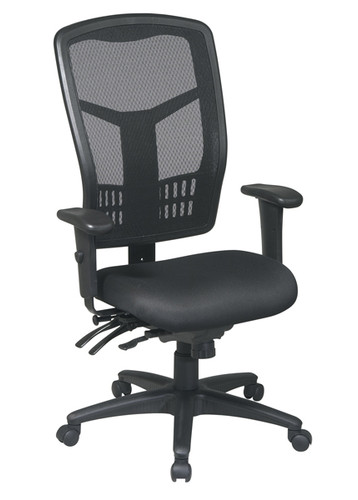 ProGrid Mesh High Back Chair w/Fabric Seat