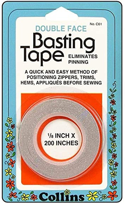 Collins, double-sided Basting Tape, 1/8" x 200"