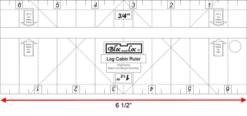 Bloc Loc, Log Cabin, 3/4" x 1-1/2", 6" finished