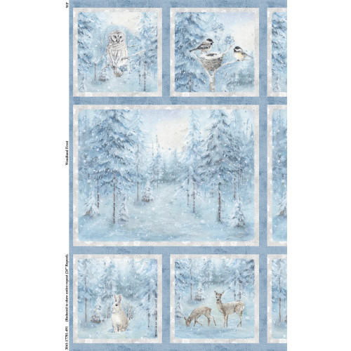Woodland Frost, panel 24", multi