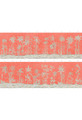 Trevarez Fresco, printed mural wallpaper by Paul Montgomery. Coral panel layout.