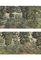 Verdure Landscape, printed mural wallpaper by Paul Montgomery. Antiqued panel layout.