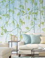 Vigne, printed mural wallpaper by Paul Montgomery. Full color modern mural in room.