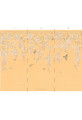 Wisteria Orange, printed mural wallpaper by Paul Montgomery. Panel layout.