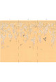 Wisteria Orange, printed mural wallpaper by Paul Montgomery. Panel layout.