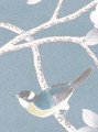 Climbing Blossom, printed mural wallpaper by Ariel Okin for Paul Montgomery. Sky detail shot.