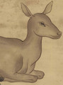 Combray Antiqued, printed mural wallpaper by Paul Montgomery. Up-close detail shot.