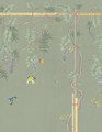Wisteria Green, printed mural wallpaper by Paul Montgomery. Detail shot.