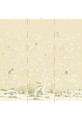 Lavena, printed mural wallpaper by Paul Montgomery. Cream panel layout.
