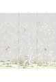 Lavena, printed mural wallpaper by Paul Montgomery. Grey panel layout.
