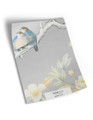 10" x 13" sample of Lavena; grey chinoiserie