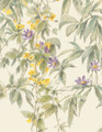 Cascade Florale, printed mural wallpaper by Paul Montgomery. Up-close detail shot.