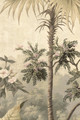 Floridana Silver, printed mural wallpaper by Paul Montgomery. Sepia Color detail shot.