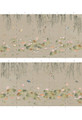 Alcedines Silver, printed mural wallpaper by Paul Montgomery. Panel layout.