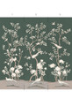 Birds of Flight, printed mural wallpaper by Paul Montgomery. Pine panel layout.